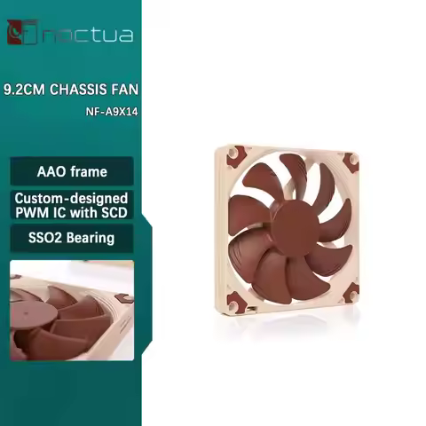 Noctua NF-A9x14 PWM chromax.black.swap 92mm Chassis Fan Silent High Quality Fan Ultra-thin Case Radi
