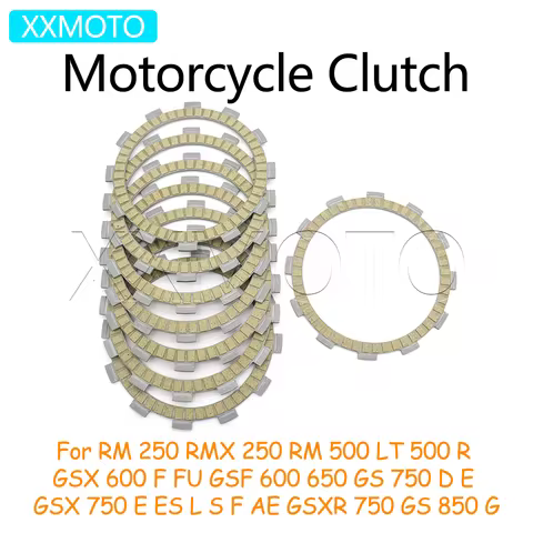 For SUZUKI RM250 500 RMX250 LT500 GSX600 GS GR GSF650 GT GSX GSXR750 GS850 Motorcycle Clutch Plates 