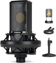 MAONO PM500 XLR Condenser Microphone with 34mm Large Diaphragm Professional Cardioid Studio Mic for 