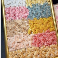 Hand-painted ruby flowers - nail powder flowers (set of 2 flowers/10 flowers)