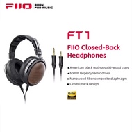 FiiO FT1 Closed-Back Over-Ear Fiber Composite Diaphragm Wired Hi-Fi Headphones American walnut Ear C