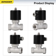 ZQDF Stainless Steel Steam Solenoid Valve 304 High Temp 200°C DN15 DN20 DN25 DN32 DN40 DN50 AC DC