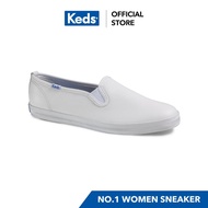 KEDS WH48600 CHAMPION CORE SLIP LEATHER WHITE women's sneakers slip-on white leather good