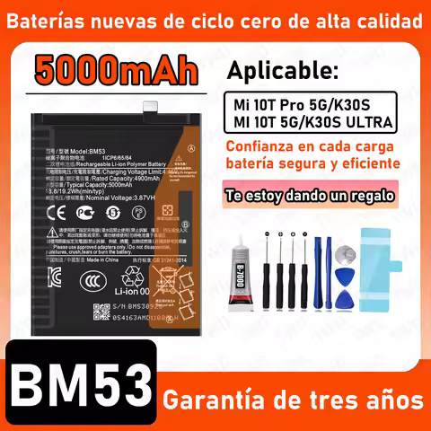BM53 Large capacity 5000mAh Battery For Xiaomi Mi 10T Pro 5G/K30S/MI 10T 5G/K30S ULTRA Batteries New