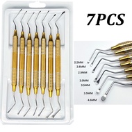 7Pcs High Quality Dental Jagged Curettes Kit Dental Scaler Gracey Dental Implant Instrument Tools