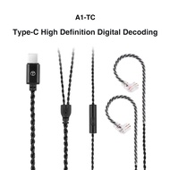 TRN A1 Type-C Earphone Upgrade Cable QDC/S/C Pin Digital Decoding Upgrade Earbuds Wire With Mic For 