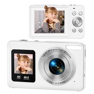 Digital Camera CCD Dual Screen Portable Digital Camera with16X Zoom 5K Vlogging Camera 80MP CCD Self