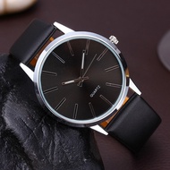 Black Leather Watch Mens Ladies Quartz Analog Mens Sports Watch Unisex Watch Simple Couple Watch YK