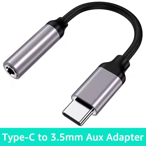 For Samsung Xiaomi Redmi Type-C to 3.5mm Audio Adapter USB C to 3.5mm Headphone Earphone Jack Digita