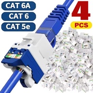 RJ45 Ethernet Coupler - Cat5e Cat6 Cat6A Shielded Modular - Color-Coded T568A/B Wiring Adapter - Eth