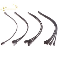 [Han-t] 1Pc Fan Splitter Cable 4pin Adapter Cable 1 to 1 2 3 4 Computer CPU Fan Splitter PC Fan Exte