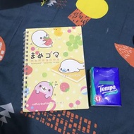 日本製 San-x mamegoma 小海豹 硬皮單行簿