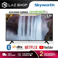 Skyworth 55 Inch 4K Android TV 55SUC6500 | Youtube | Netflix | Android 10.0 | Smart TV | 55" Televisyen