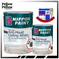 [FREE PAINT SET] Nippon Paint Odour-less Anti-Mould Ceiling White