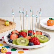 【2026 Round Fruit Skewers New Year Supply Salad Toothpicks Sandwich Forks Cupcake Fruit E5o7