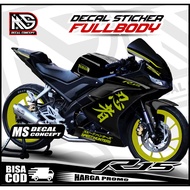 Decal Sticker R15V3 Fullbody R15V3 Decal Sticker Yamaha R15V3 cool Japanese writing motif R15V3 stic