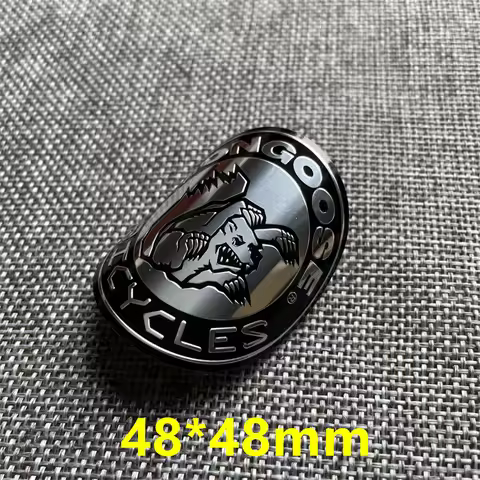 mongoose vintage classic Bike Head Badge Aluminum Decals Stickers For MTB BMX Folding Bicycle Frame