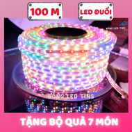 [Tặng Quà 7 Món] Dây đèn led chạy đuổi 100M CHIP 2835 chống nước mưa dây đèn led trang trí đèn nháy 