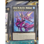 [Yugioh Funny Shop] 1 CXyz N.As.Ch card. Knight - JUSH-EN060 - Rare 1st Edition