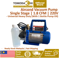 TOMODACHI AC Vacuum Pump Aircond Kereta Rumah 1.8 CFM 150W Heavy Duty 5PA Hose & Gauge Vacuum Air Co