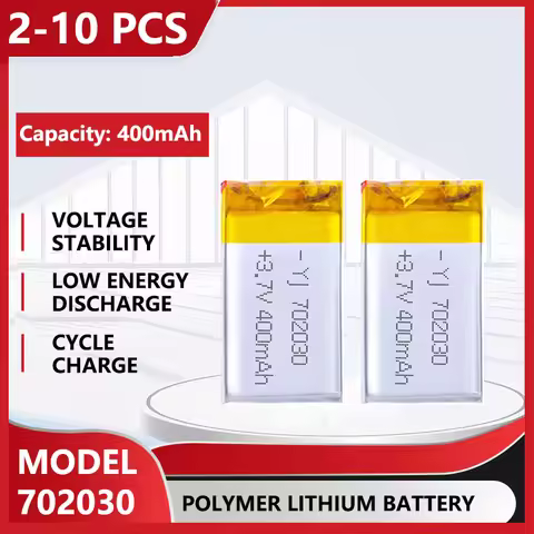 3.7V 400mAh Polymer Lithium LiPo Rechargeable Battery 702030 For Bluetooth headset, beauty instrumen