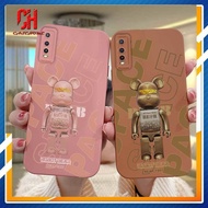 Soft Case Desain Robot Mata Beruang Cokelat Untuk Vivo Y12 Y12S Y20