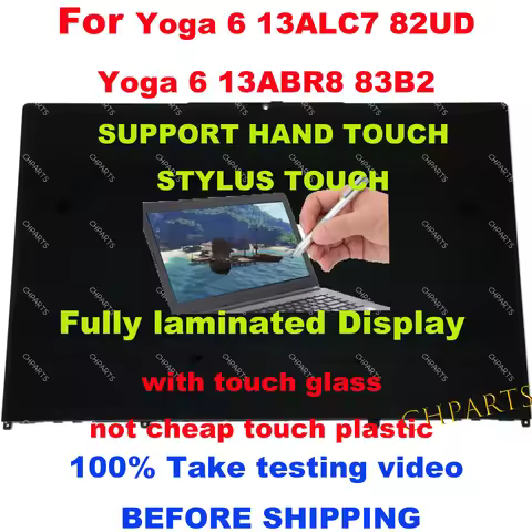 13.3-Inches WUXGA 1920x1200 LCD Panel Touch Screen Display Replacement Assembly For Lenovo Yoga 6 13