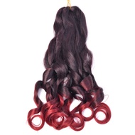 LUMINELLEB Brown Smooth Party Long Girls Synthetic Hair Extension Pre Stretched Women Ombre Braids H