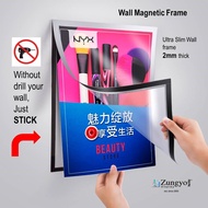 A4 Magnetic Photo Frame certificate wall display frame A4 silver