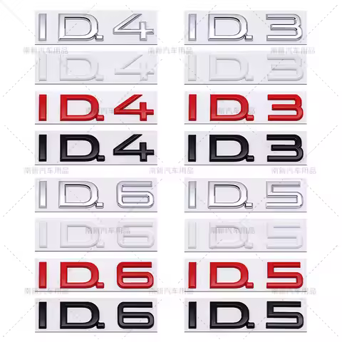 Car Rear Trunk Emblem Letters Sticker ID.3 ID.4 ID.5 ID.6 Logo For VW Volkswagen TERAMONT TIGUAN PAS