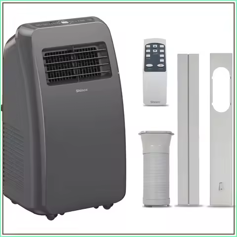 Portable AC 8000 BTU, Cool Dehumidifier Fan Modes, for Rooms up to 350 sq ft, Remote & Kit