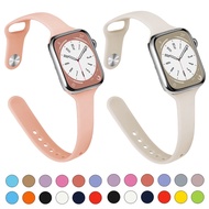 Slim strap for Apple watch band 44mm 40mm 38mm 42mm ultra 49mm Silicone bracelet correa iWatch series 6 se 5 4 3 7 8 45mm 41mm