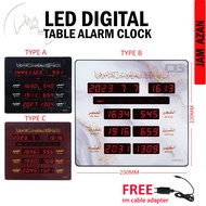 (230 x 220mm) LED Digital Jam Waktu Jam Azan Digital / Jam Waktu Solat / Azan Digital Clock / Jam Az