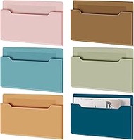 Fuutreo 6 Pcs Magnetic Wall File Organizer Magnetic Wall File Holder Refrigerator Magazine Holder fo