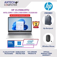HP 15-fd0619TU 15.6" FHD Laptop Diamond White ( C5-120U, 8GB, 512GB SSD, Intel, W11P, HS+M365 )