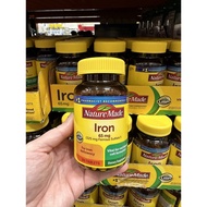 Iron Supplement Pills for Pregnant Mothers, Preventing Anemia Nature Made Iron 65mg (365 Pills)