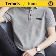 baju kemeja lelaki kemeja putih Baju Polo Lapel Lengan Pendek Lelaki Musim Panas Baru Lapang Muda dan Pertengahan Umur Lengan Tengah Saiz Besar Longgar Pakaian Lelaki Kemeja-T 12