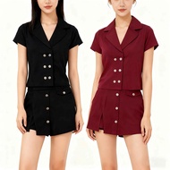 （BLUE GRIL-BG80038）SMLXL2XL Women's clothing set Denim temperament two-piece summer new top and skor