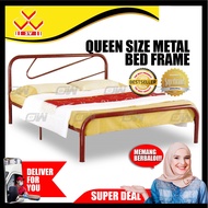3V Queen Size Metal Bed Katil Besi Tahan Lama (Maroon) by IFURNITURE