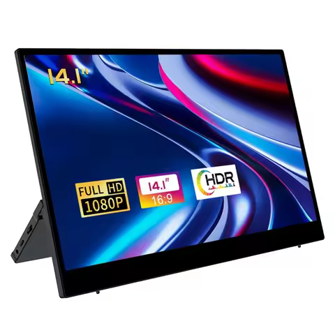 NEW-Portable Monitor 14.1 Inch 1080P Full HD Laptop External Second Screen Gaming IPS Computer Displ