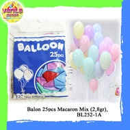 (25Pcs) Macaron Balloons (2,8gr), soft macaron balloons, pastel color balloons, birthday balloons