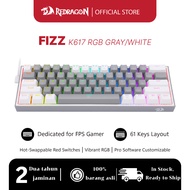 Redragon FIZZ K617 RGB GrayWhite 60% Wired mechanical keyboard 61keys RGB backlight
