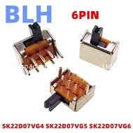 10PCS SK22D07 Toggle Switch 2P2T 6Pins Handle high 4MM 5MM 6MM SK22D07VG4 SK22D07VG5 SK22D07VG6