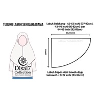 Handmade Tudung Labuh sekolah agama koshibo Tudung labuh bulat Hijab sekolah