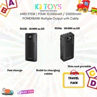 [IQ TOYS]  AWEI P133K | P134K 10,000mAH / 20000mAH POWERBANK Multiple Output with Cable