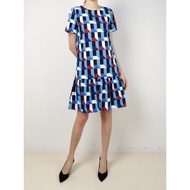 Pixels Gathered Hem Dress