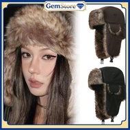 Winter Hat Russian Ushanka Winter Hat Thick Fur Anti-Cold Snow Trapper Bomber Outdoor
