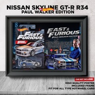 Hotwheels Nissan Skyline R34 Paul Walker Edition Poster