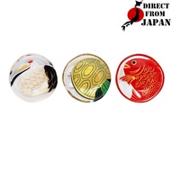 Japan ADERIA Turtle Carp Aderia Medeta Mono Small Plates, Glass Plates, Set of 3, Crane/Turtle/Sea B