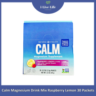 เครื่องดื่มผงเสริมแมกนีเซียม Calm Magnesium Drink Mix Raspberry Lemon 30 Packets - Natural Vitality